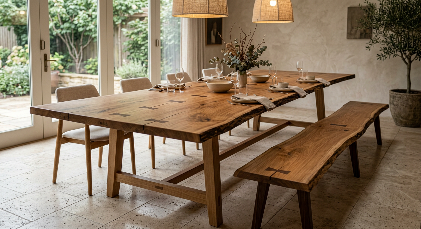 White Oak Live-Edge Table