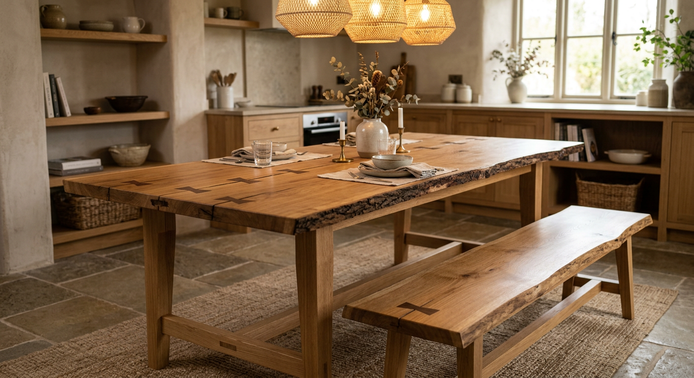 White Oak Live-Edge Table