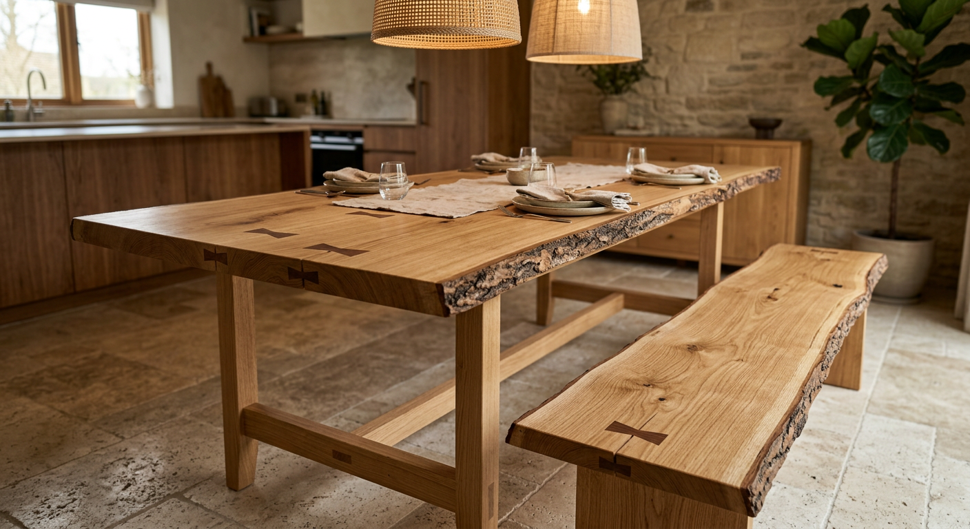 White Oak Live-Edge Table